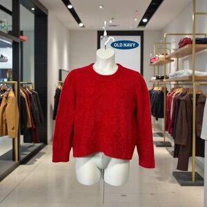 Old Navy, Fuzzy Red Sweater, XXL Plus Size, Soft Eyelash Knit